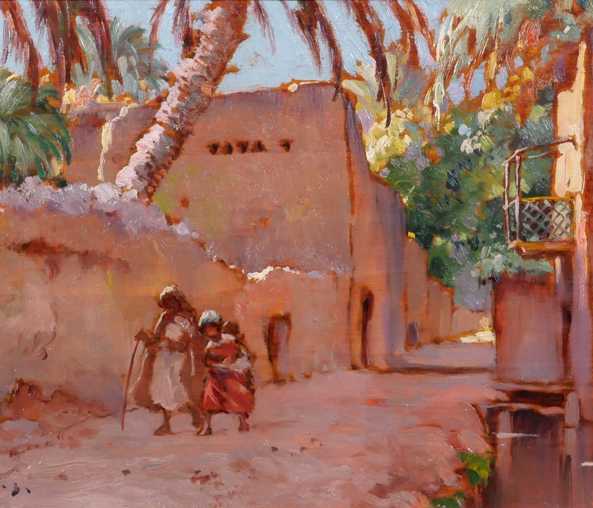 Eugène Deshayes 1862-1939 Algeria, Landscape, Orientalist Painting Circa 1900 Orientalism-photo-4