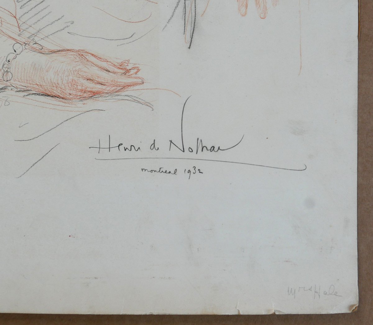 Henri De Nolhac 1884-1948 Portrait Of Mrs Hale, Montreal 1932 Woman Quebec Canada-photo-1