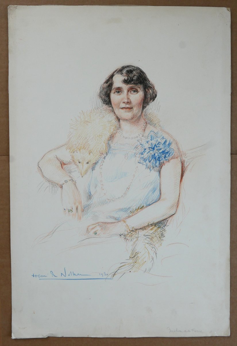 H. De Nolhac 1884-1948 Portrait Of The Duchesse De La Force, Marie-thérèse De Caumont, Noailles-photo-2