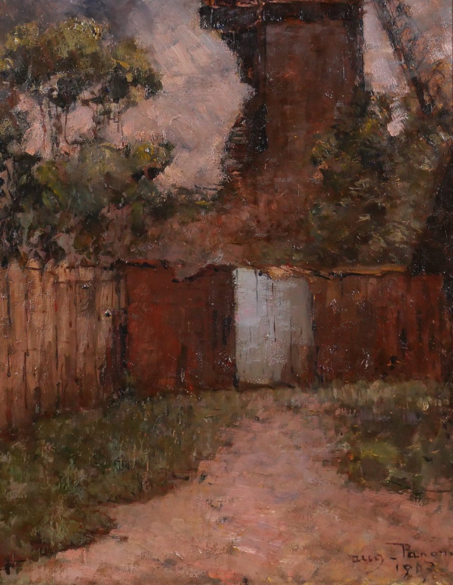 Augustin Panon 1860-? Paris, Montmartre, Le Moulin De La Galette, Painting, 1907 Landscape-photo-4