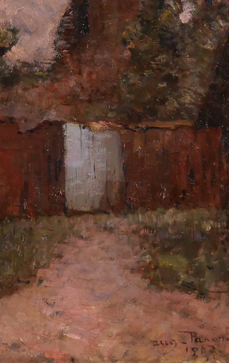 Augustin Panon 1860-? Paris, Montmartre, Le Moulin De La Galette, Painting, 1907 Landscape-photo-3