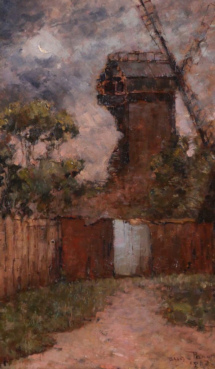 Augustin Panon 1860-? Paris, Montmartre, Le Moulin De La Galette, Painting, 1907 Landscape