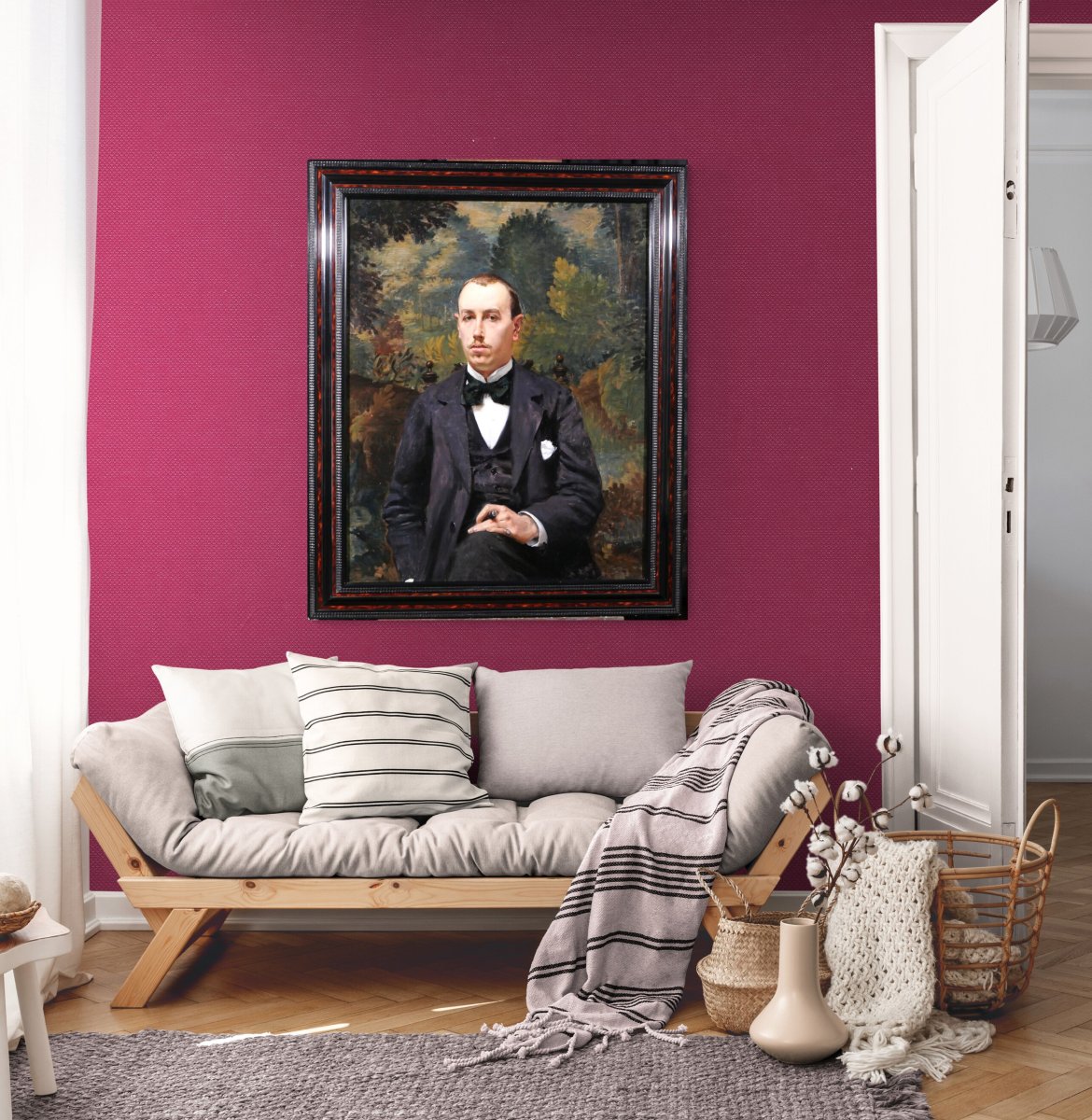 Louis-Charles Willaume 1874-1949 Portrait d'homme, tableau, 1897 dandy mondain impressionnisme-photo-6