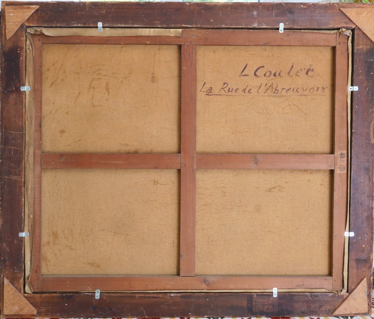 Léon COULET 1873-1924 Paris, Montmartre, rue de l'abreuvoir, tableau, vers 1910-20 paysage-photo-5