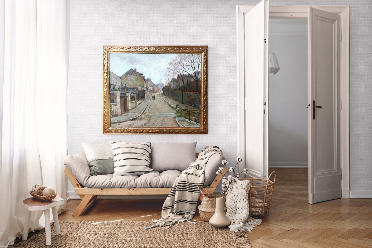 Léon COULET 1873-1924 Paris, Montmartre, rue de l'abreuvoir, tableau, vers 1910-20 paysage-photo-6