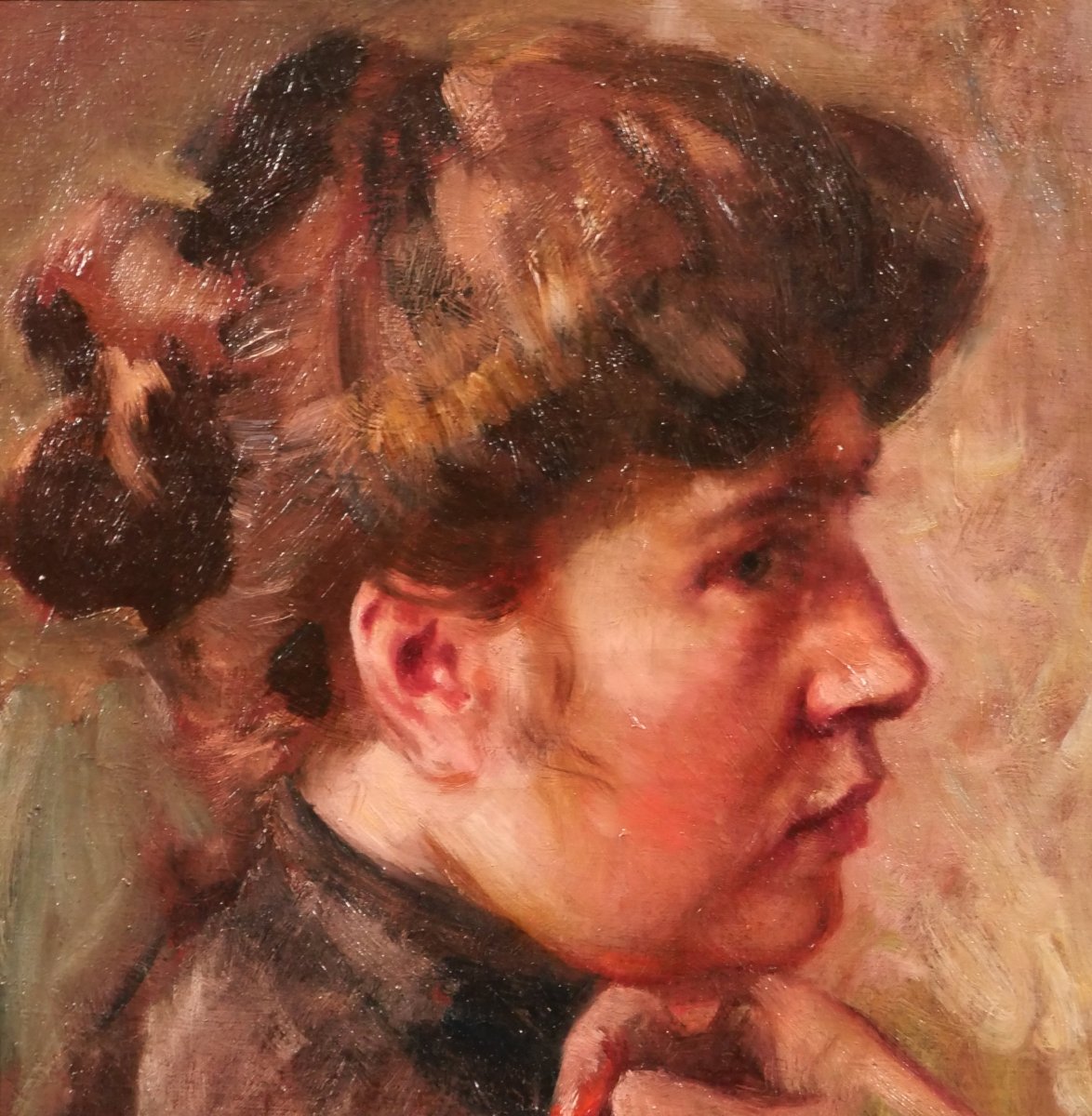 Julie Gaudry-allard 1865-1945 Portrait Of A Woman, Painting, 1890-1900 Renoir Impressionism-photo-3