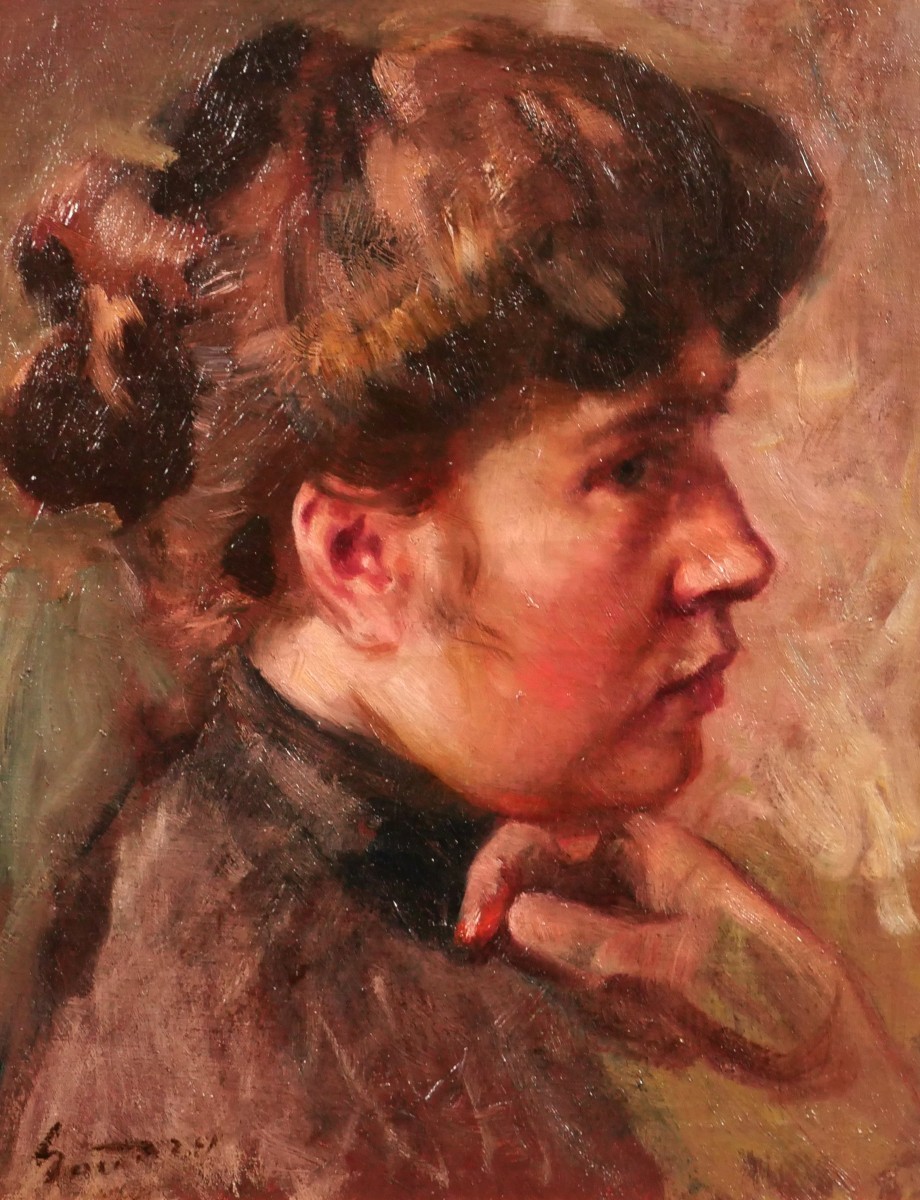 Julie Gaudry-allard 1865-1945 Portrait Of A Woman, Painting, 1890-1900 Renoir Impressionism