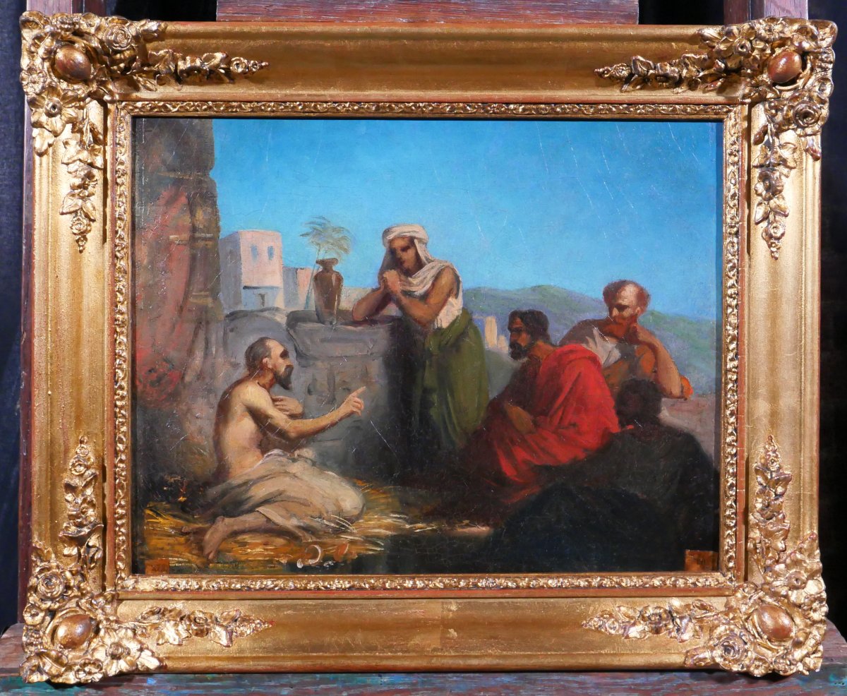 Joseph-nicolas Robert-fleury (att. To) 1797-1890 Diogenes And His School, Painting, Circa 1830-40-photo-2
