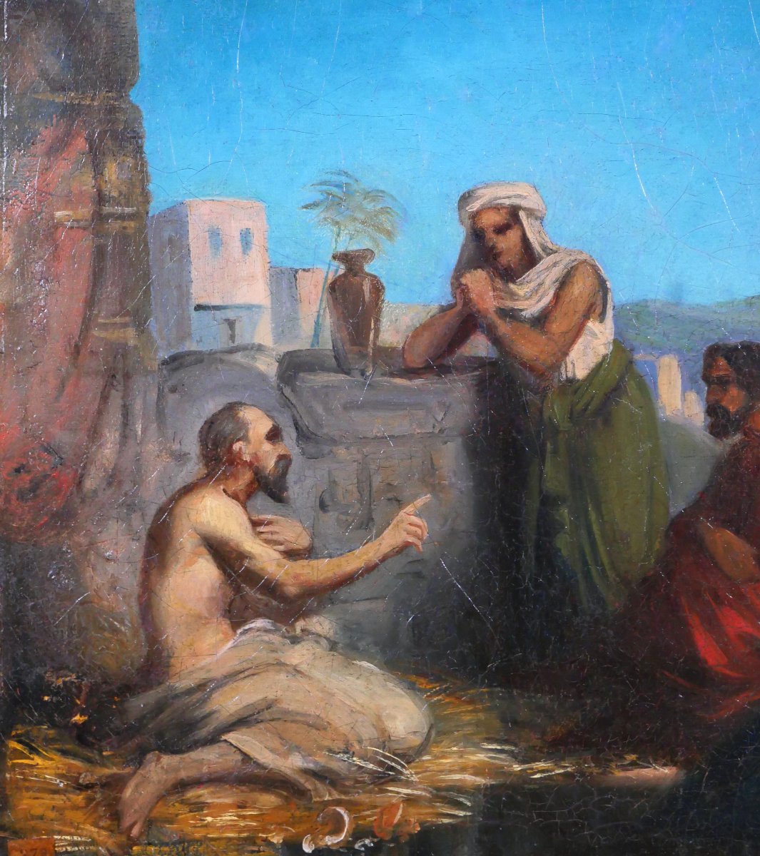 Joseph-nicolas Robert-fleury (att. To) 1797-1890 Diogenes And His School, Painting, Circa 1830-40-photo-3
