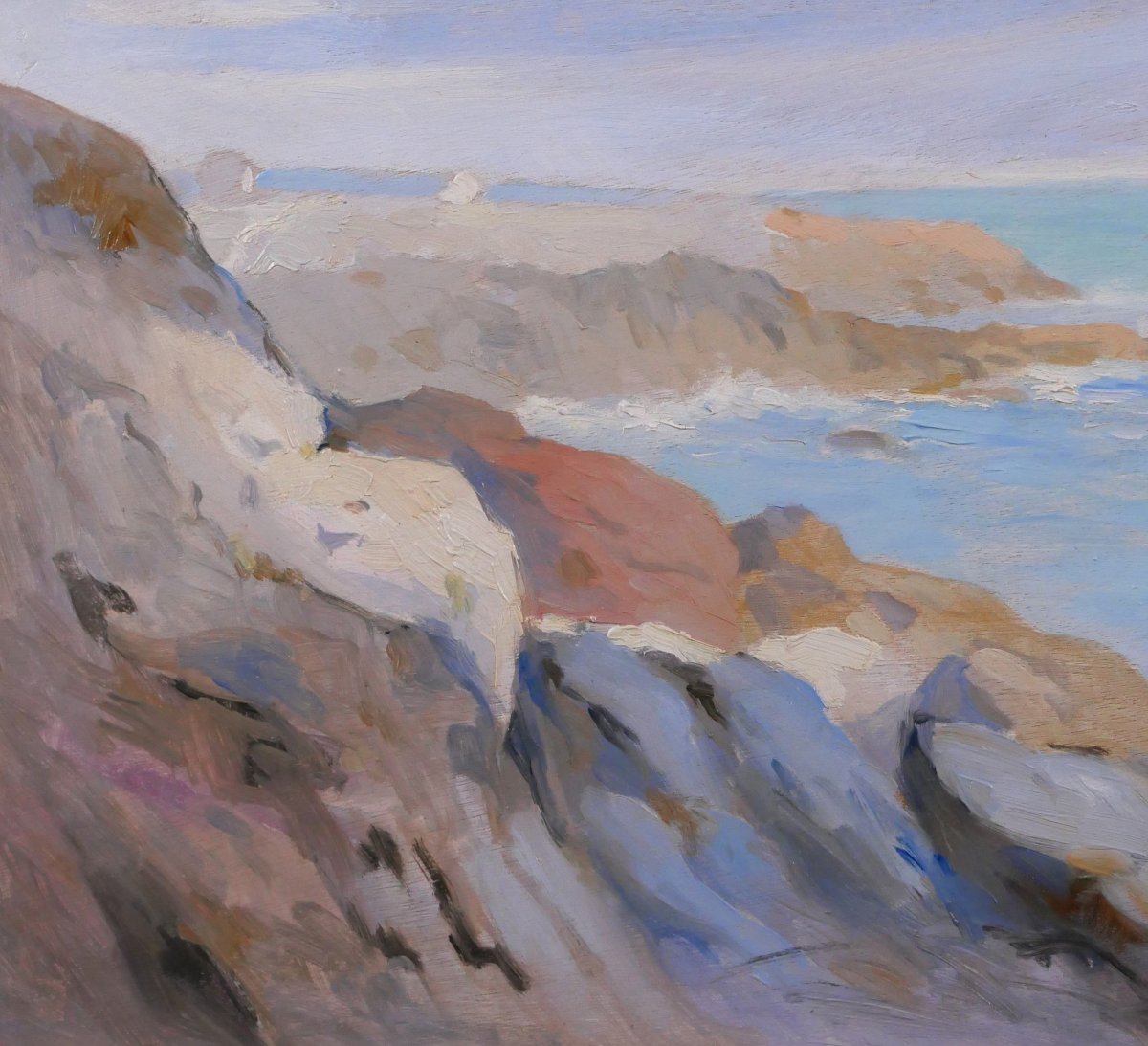 Maurice ROBIN 1884-1942 Belle-Ile-en-mer, paysage, 1934 tableau Bretagne marine mer-photo-4