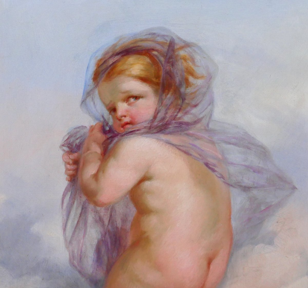 Henri Joseph Dillens 1812-1872 Allegory Of Winter As A Child, Painting 1870, Belgium Season-photo-3