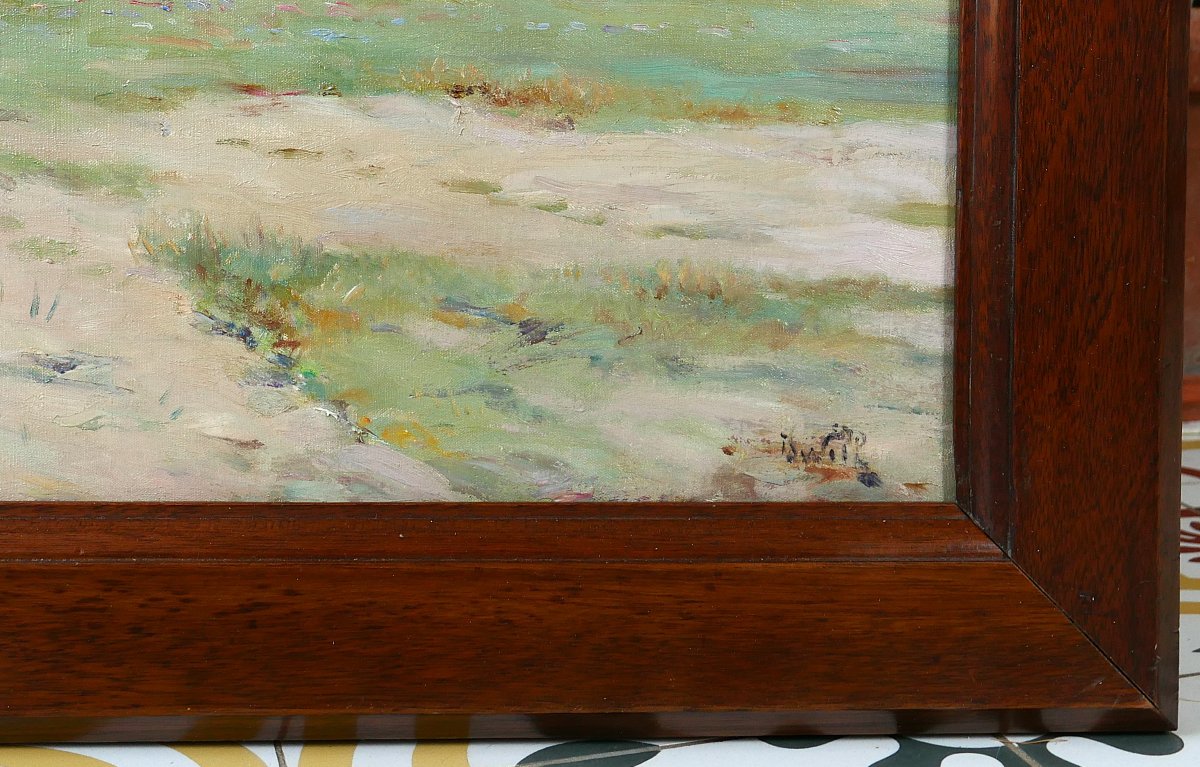 Iwill 1850-1923 Saint-pair, Granville, Rose Effect, Painting, 1910 Salon Normandy Landscape-photo-5