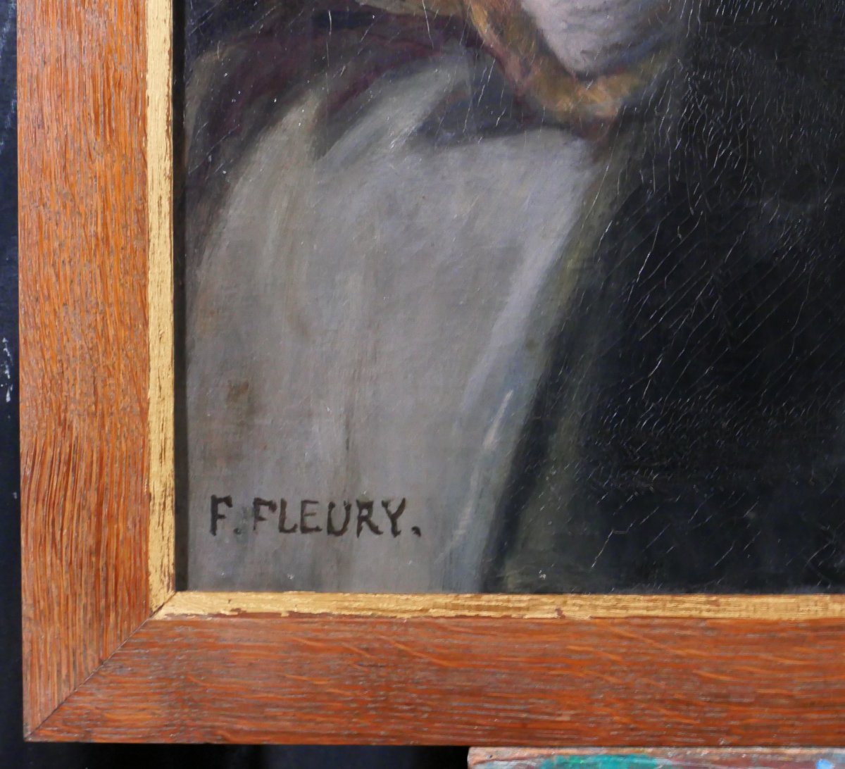 Fanny Fleury 1846-1923 Portrait Of A Woman, Impressionist Painting Circa 1880-90 Henner Carolus-photo-6