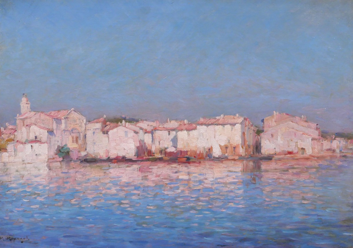 Marius REYNAUD 1860-1935 Martigues, paysage, tableau vers 1900 impressionnisme mer Marseille