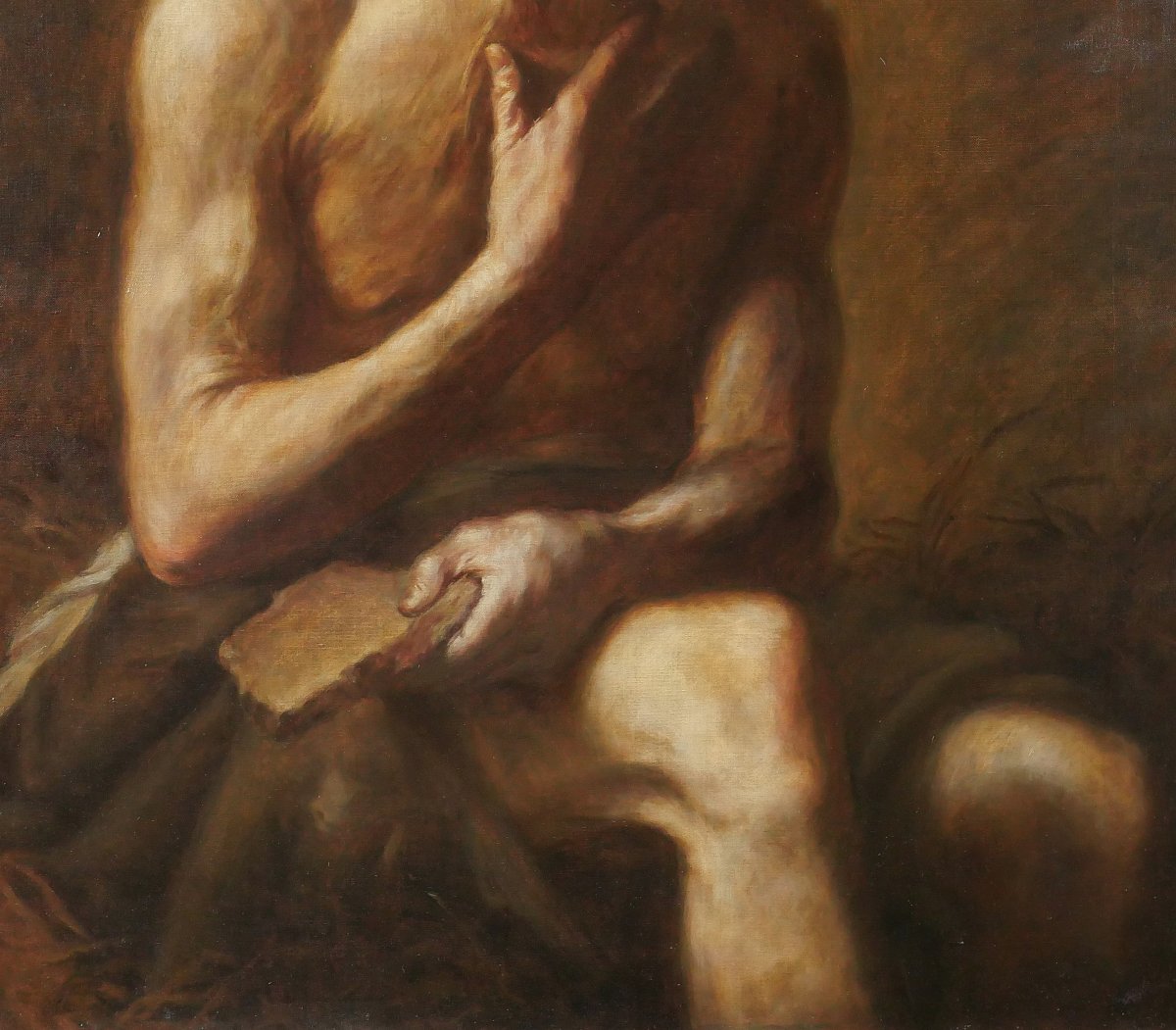 Juseppe De Ribeira 1591-1652 (follower Of) Job, Painting, C. 1900-20, Religious, Saint-photo-4