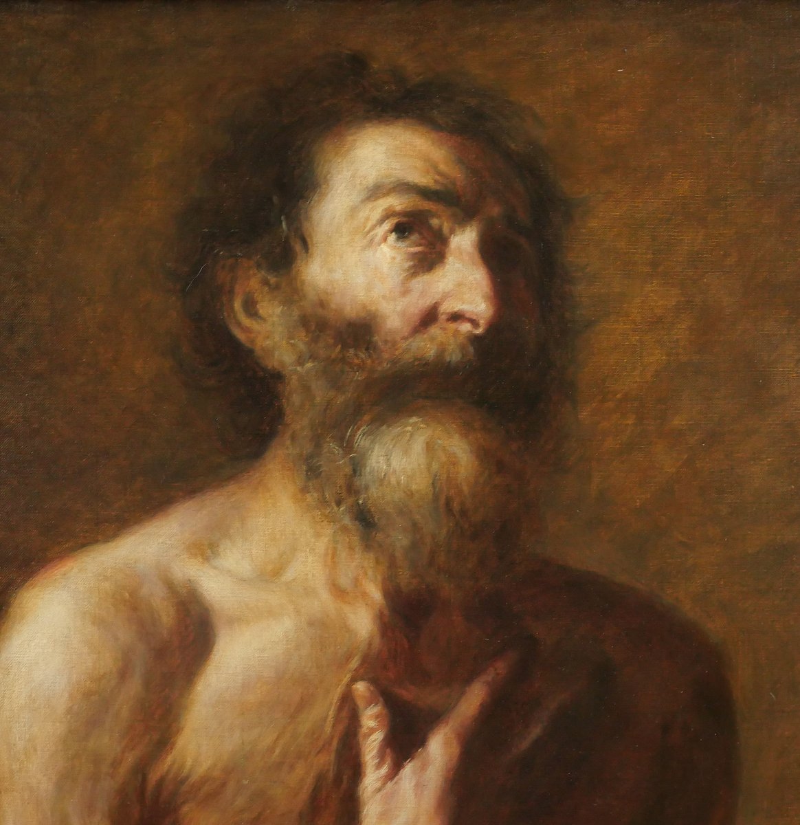 Juseppe De Ribeira 1591-1652 (follower Of) Job, Painting, C. 1900-20, Religious, Saint-photo-1