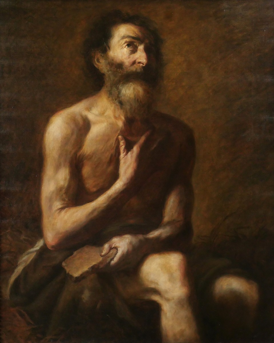 Juseppe De Ribeira 1591-1652 (follower Of) Job, Painting, C. 1900-20, Religious, Saint
