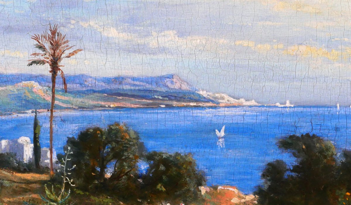 Prosper Marilhat (att. To) 1811-1847 Algeria, The Bay Of Algiers, Painting 1841 Landscape Orientalism-photo-1