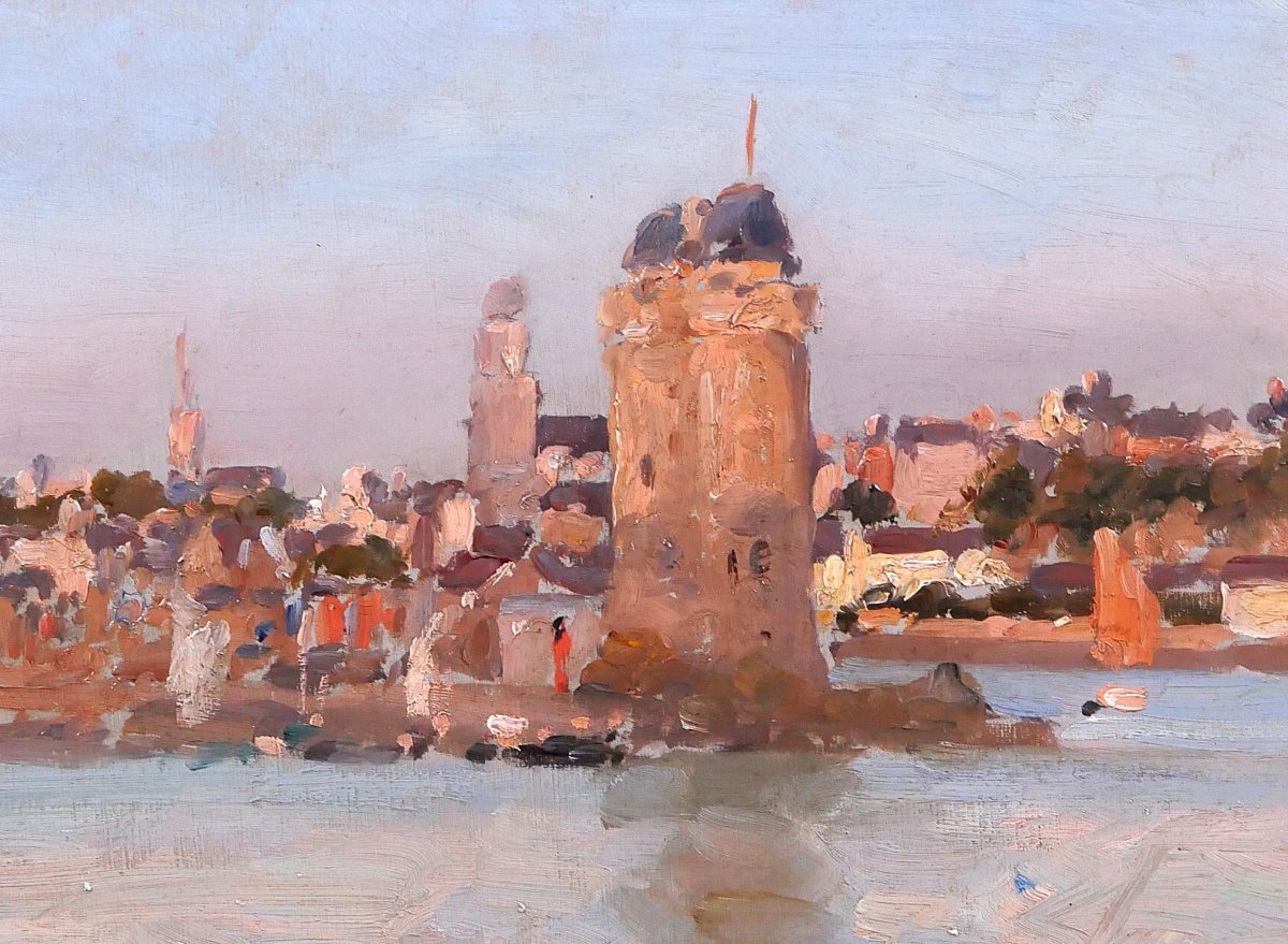 Louis Timmermans 1846-1910 Saint-malo, Brittany, The Solidor Tower, Painting C. 1900 Seascape-photo-2