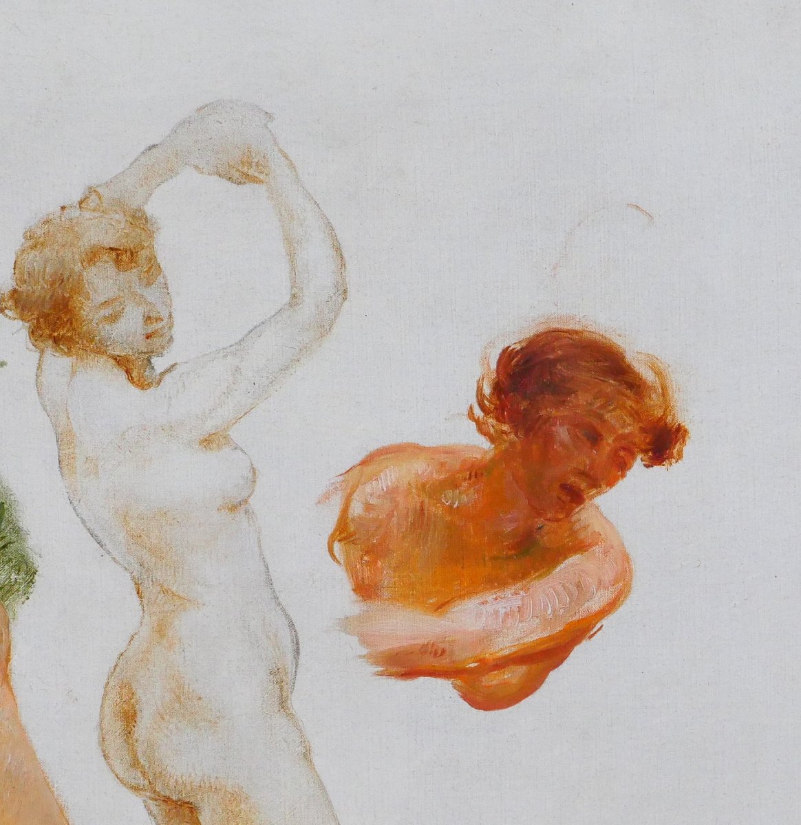 Gaston La Touche 1854-1913 Etudes de 3 femmes nues, tableau, vers 1900 impressionnisme-photo-2