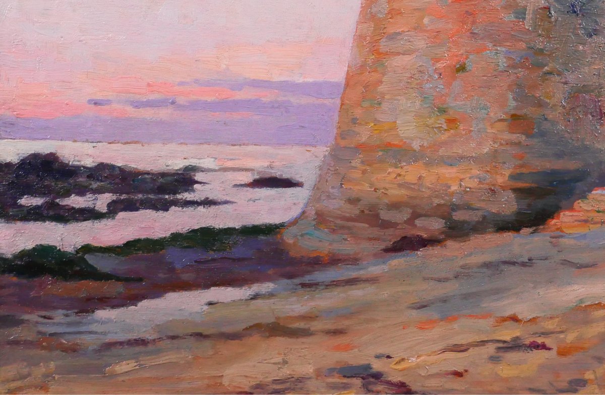 Oswald Poreau 1877-1955 Morbihan, Port-Louis, Bretagne, paysage, tableau 1922 impressionnisme-photo-4