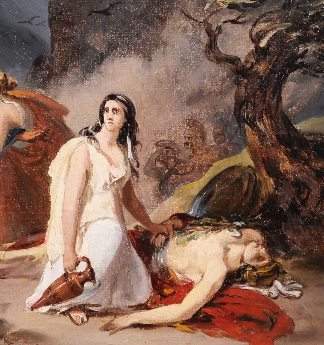Jules Eugène LENEPVEU 1819-1898 Antigone et Polynice, tableau, 1851 envoi Rome romantisme-photo-4