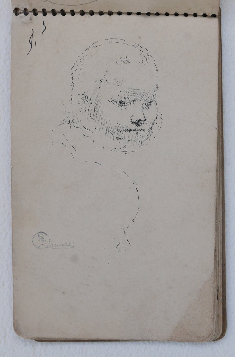 Philippe ROUART 1904-1993 Carnet de dessin, atelier d'art sacré, vers 1930, Maurice Denis-photo-3