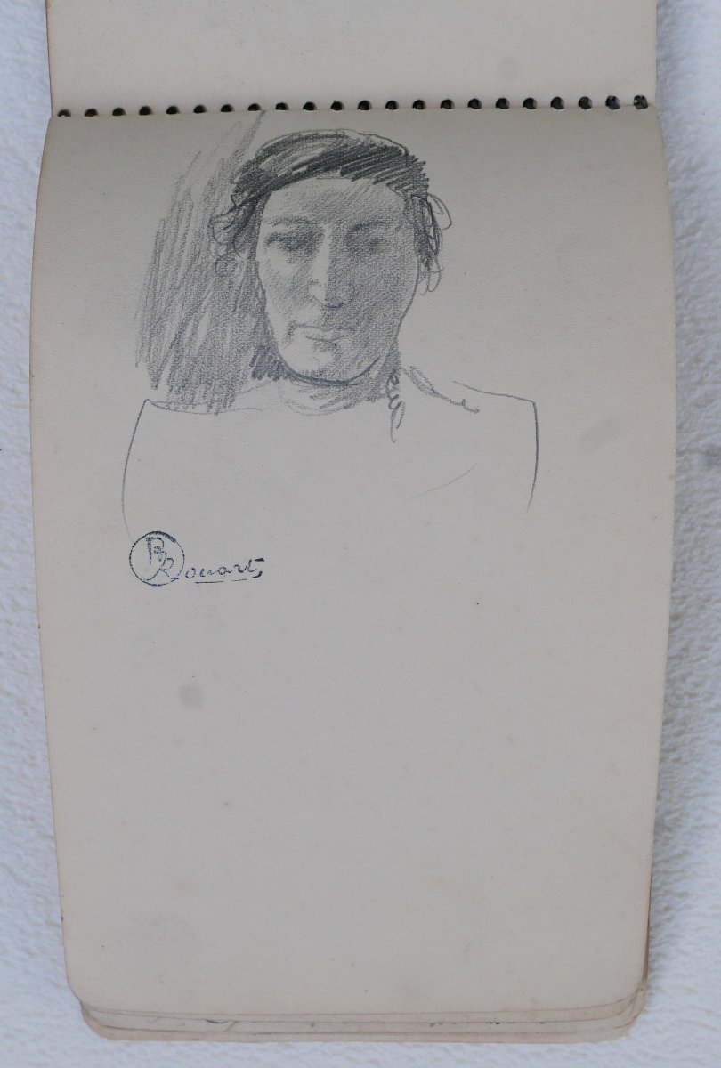 Philippe ROUART 1904-1993 Carnet de dessin, atelier d'art sacré, vers 1930, Maurice Denis-photo-1