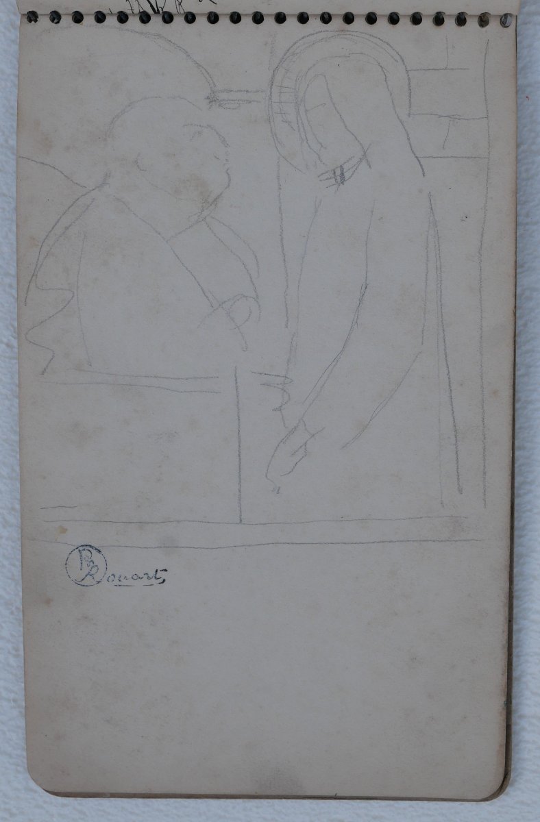 Philippe ROUART 1904-1993 Carnet de dessin, atelier d'art sacré, vers 1930, Maurice Denis-photo-6