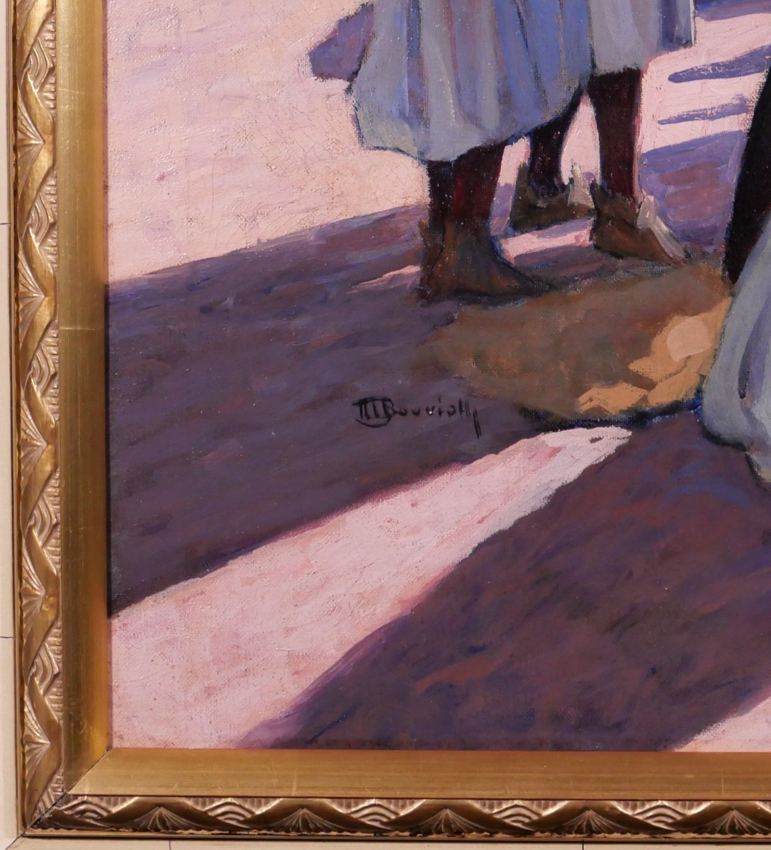 Maurice BOUVIOLLE 1893-1971 Algérie, Marché à Ghardaia, tableau 1928 orientalisme Majorelle-photo-5