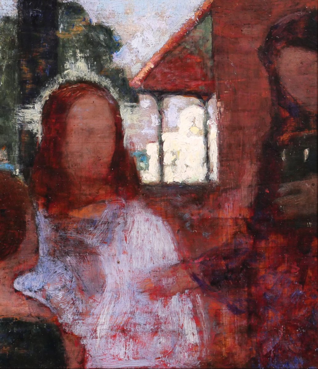 Henri de Maistre (attribué à) 1891-1953 Jésus chez Marthe et Marie, tableau, Maurice Denis-photo-4