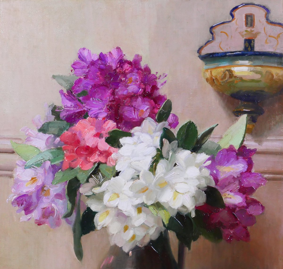 Jane Nérée-Gautier 18771948 Bouquet de fleurs, tableau, Salon 1927 jardin nature morte-photo-3