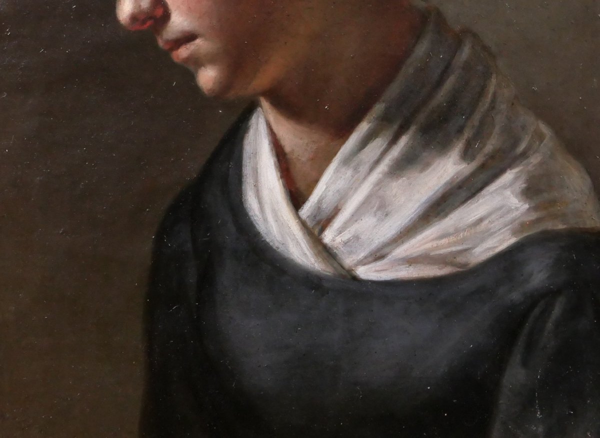 Theodor Leopold WELLER 1802-1880 Portrait de jeune femme, tableau, 1820-25 romantisme München-photo-4