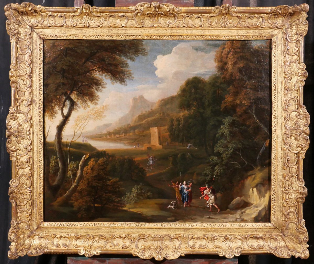 Gaspard DUGHET dit Gaspard POUSSIN (att. à) 1615-1675 Paysage avec Diane et Actéon, tableau-photo-2