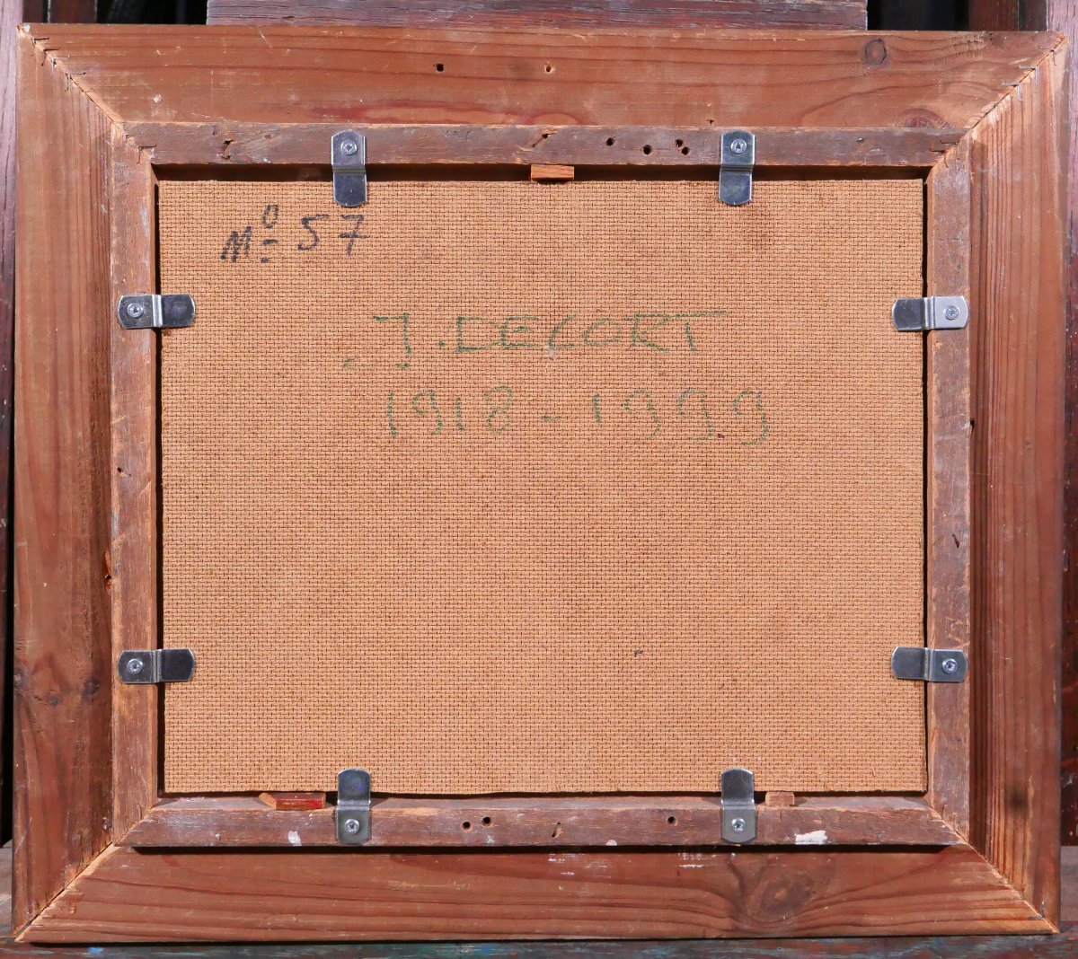 Jules De Cort 1918-1999 Plage animée, tableau vers 1950-60 mer paysage-photo-5