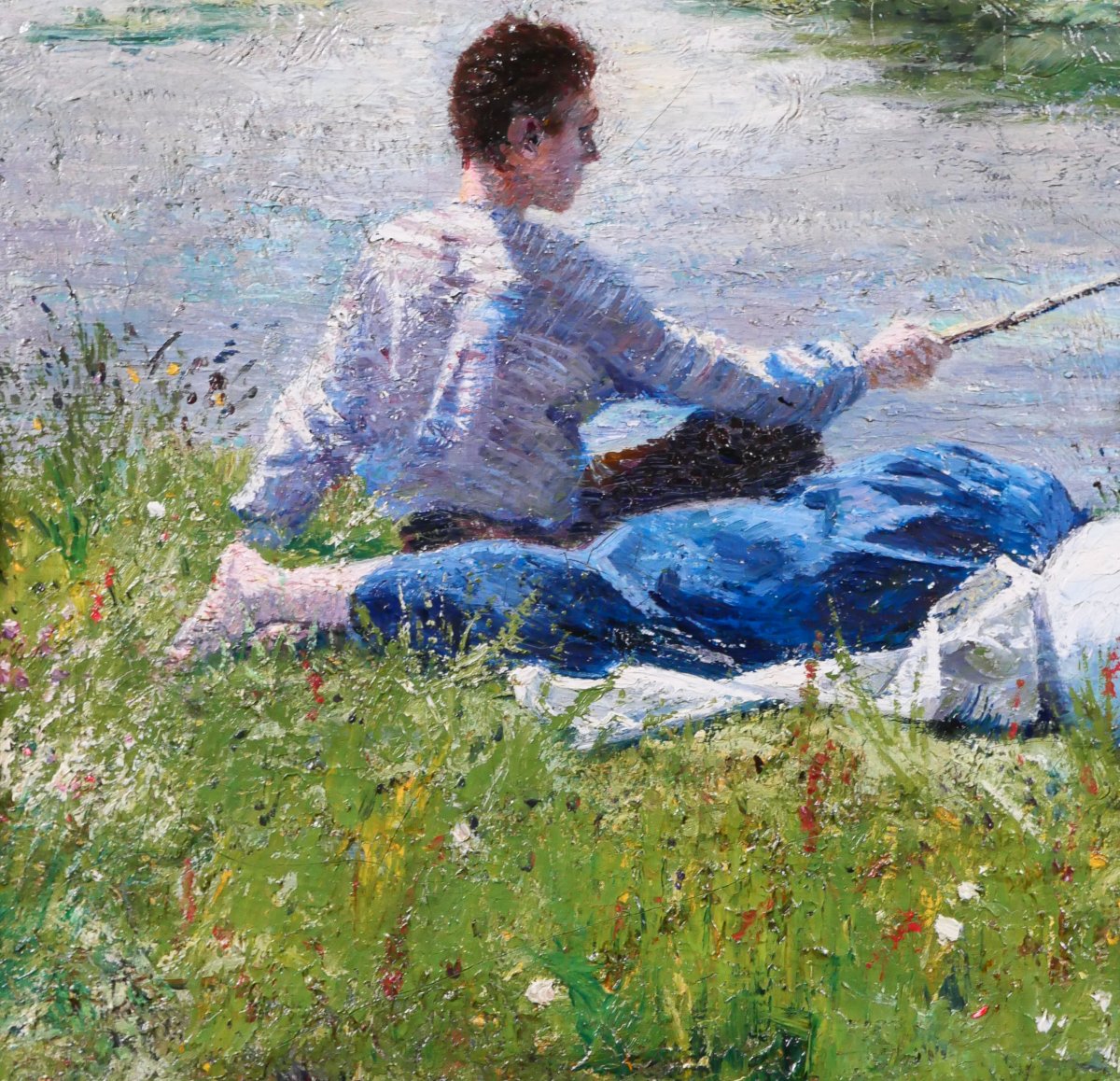 Léon Billiet 1867–1948 A Nap By The Water's Edge, Painting, C. 1890–1900, Impressionism-photo-3