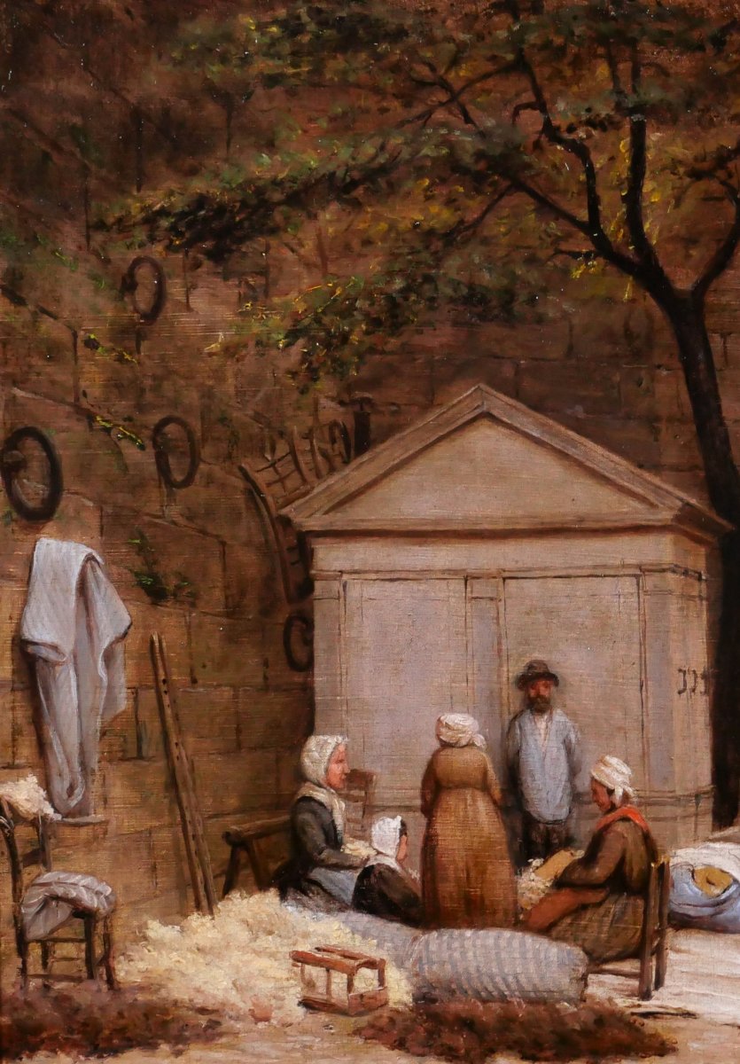 Cherubino Pata 1827–1899 Upholsterers On The Quays Of Paris, Painting, 1867 Courbet-photo-1