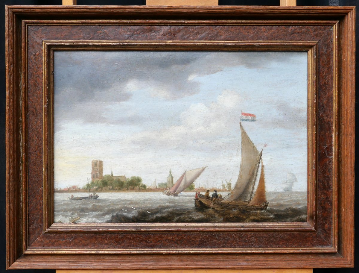 Bonaventura Peeters 1614–1652 Netherlands, Landscape With Boats, Seascape-photo-2