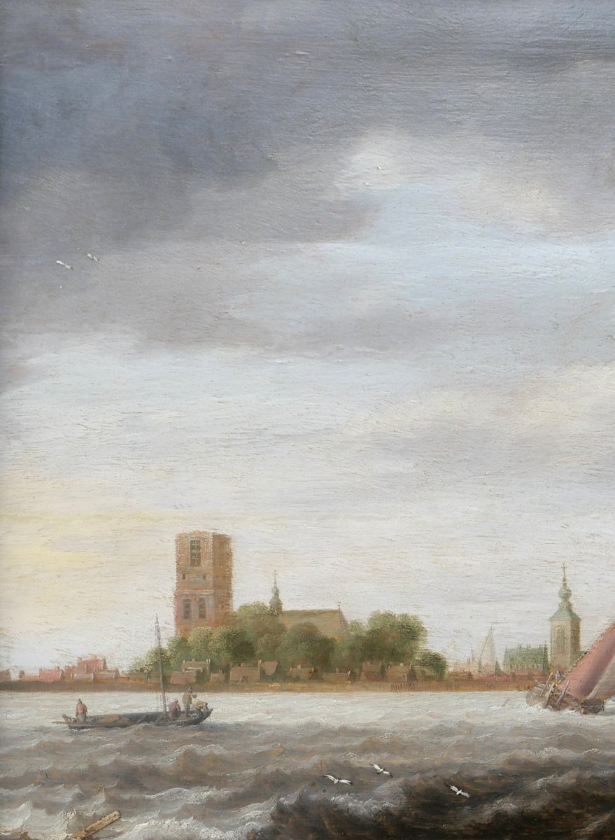 Bonaventura Peeters 1614–1652 Netherlands, Landscape With Boats, Seascape-photo-3