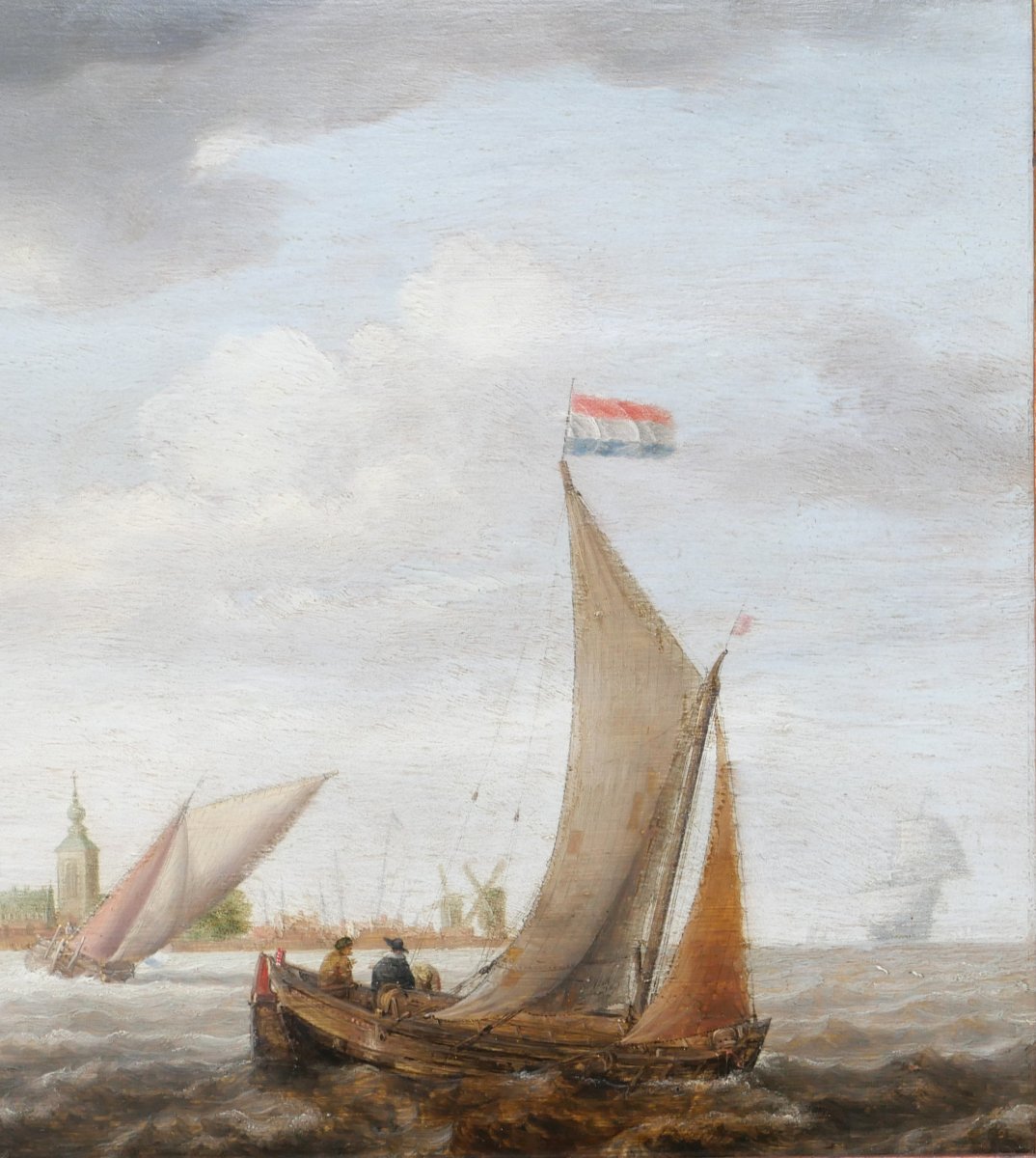 Bonaventura Peeters 1614–1652 Netherlands, Landscape With Boats, Seascape-photo-2