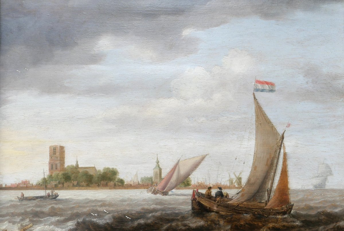 Bonaventura Peeters 1614–1652 Netherlands, Landscape With Boats, Seascape