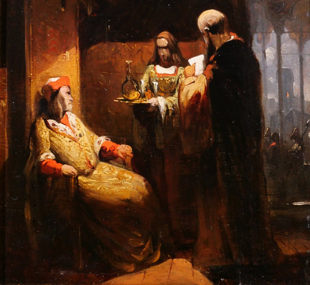 Henri Leys 1815–1869 Troubadour Scene, Painting Ca. 1850, Romanticism, Belgium, History-photo-4