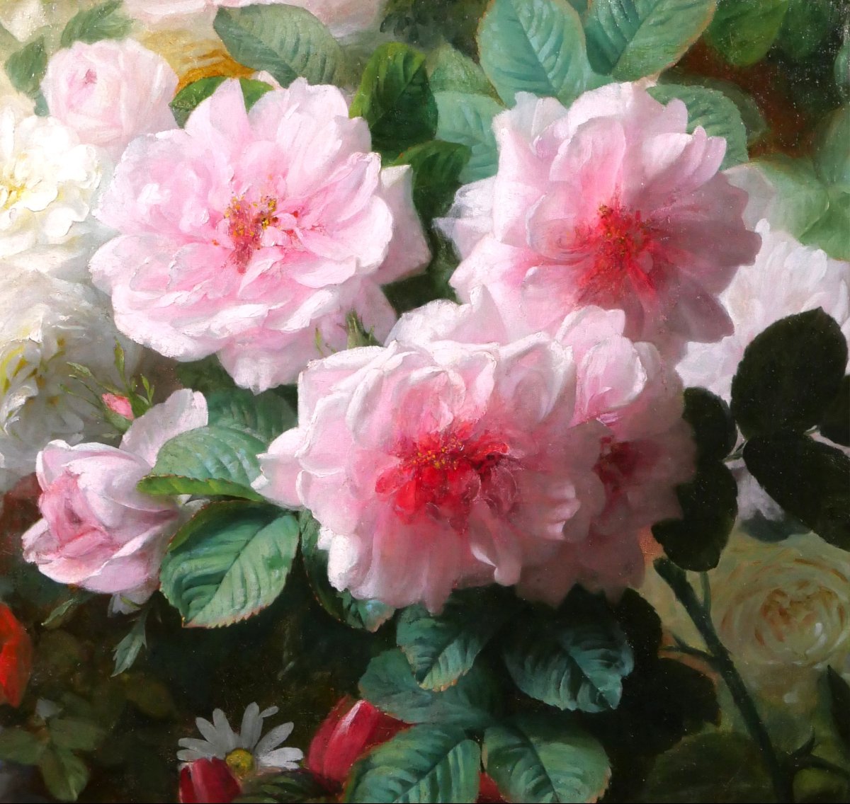 Jules Ferdinand Médard 1855–1925 Summer Flowers, Painting, Still Life, Roses, Garden, Bouquet-photo-4
