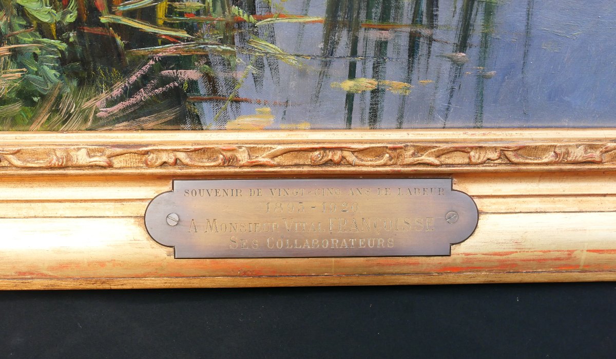 Louis Clesse 1889–1961 The Lake, Water Lilies, Large Painting, 1919, Landscape, Impressionism-photo-6