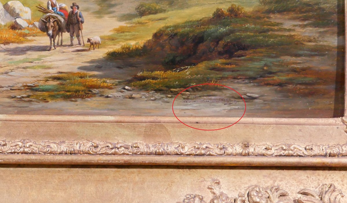 Eugène VERBOECKHOVEN  (att. à) 1798-1881 Paysage, tableau, vers 1830-40 Romantisme Belgique-photo-5