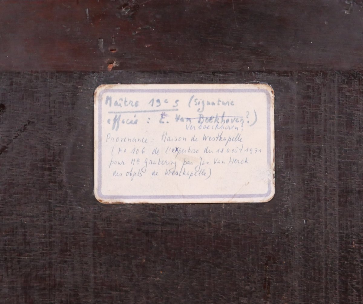 Eugène VERBOECKHOVEN  (att. à) 1798-1881 Paysage, tableau, vers 1830-40 Romantisme Belgique-photo-7