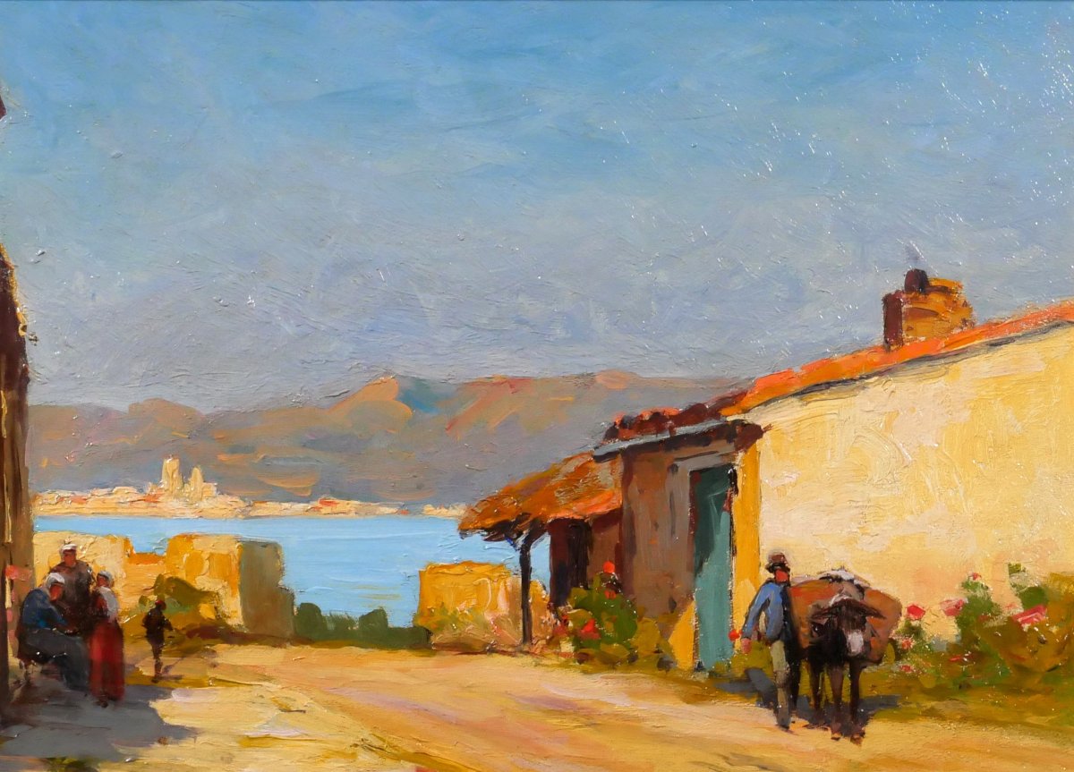 André Delaistre 1865–1931 The Balearic Islands, Palma De Mallorca, Landscape Painting, Spain-photo-2