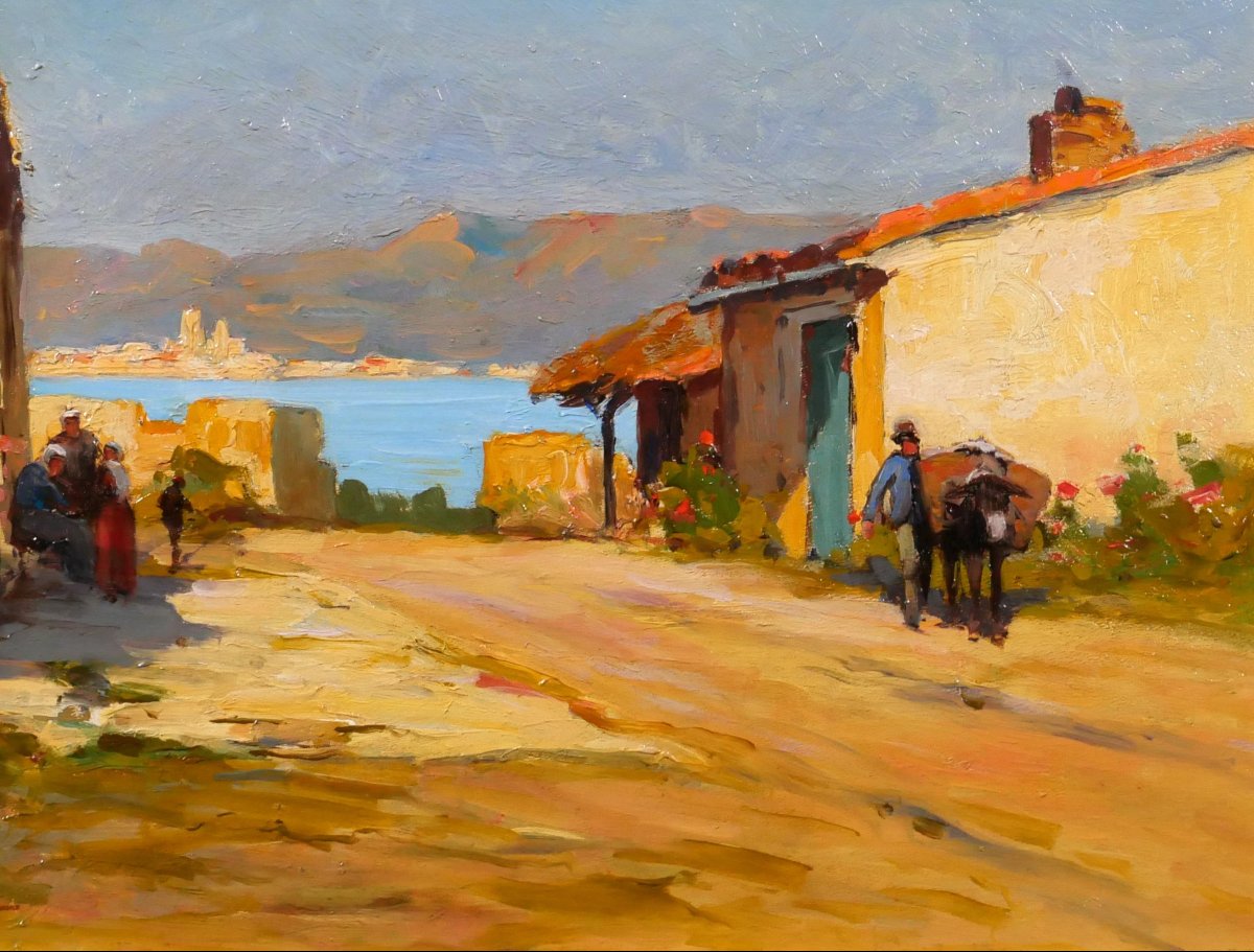André Delaistre 1865–1931 The Balearic Islands, Palma De Mallorca, Landscape Painting, Spain-photo-3
