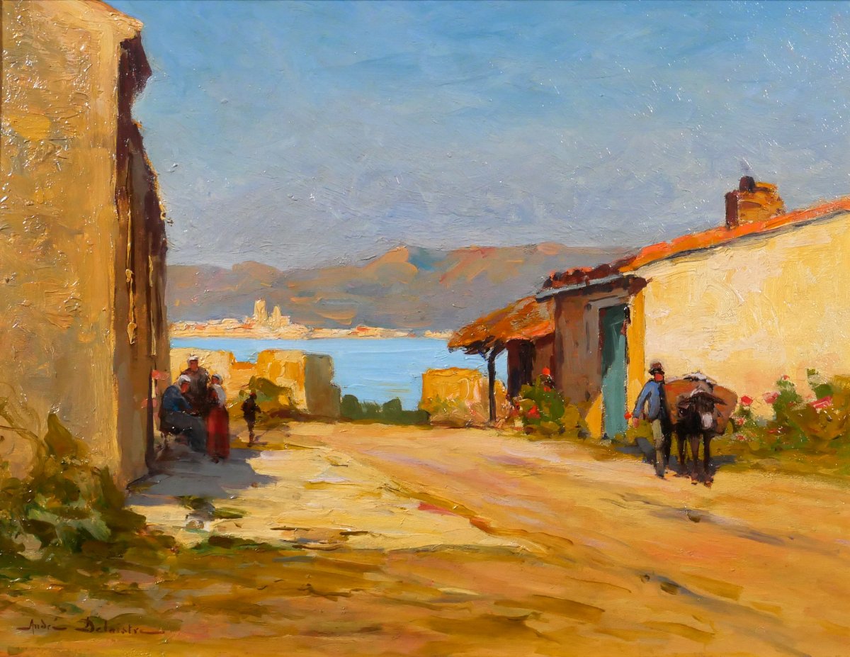 André Delaistre 1865–1931 The Balearic Islands, Palma De Mallorca, Landscape Painting, Spain