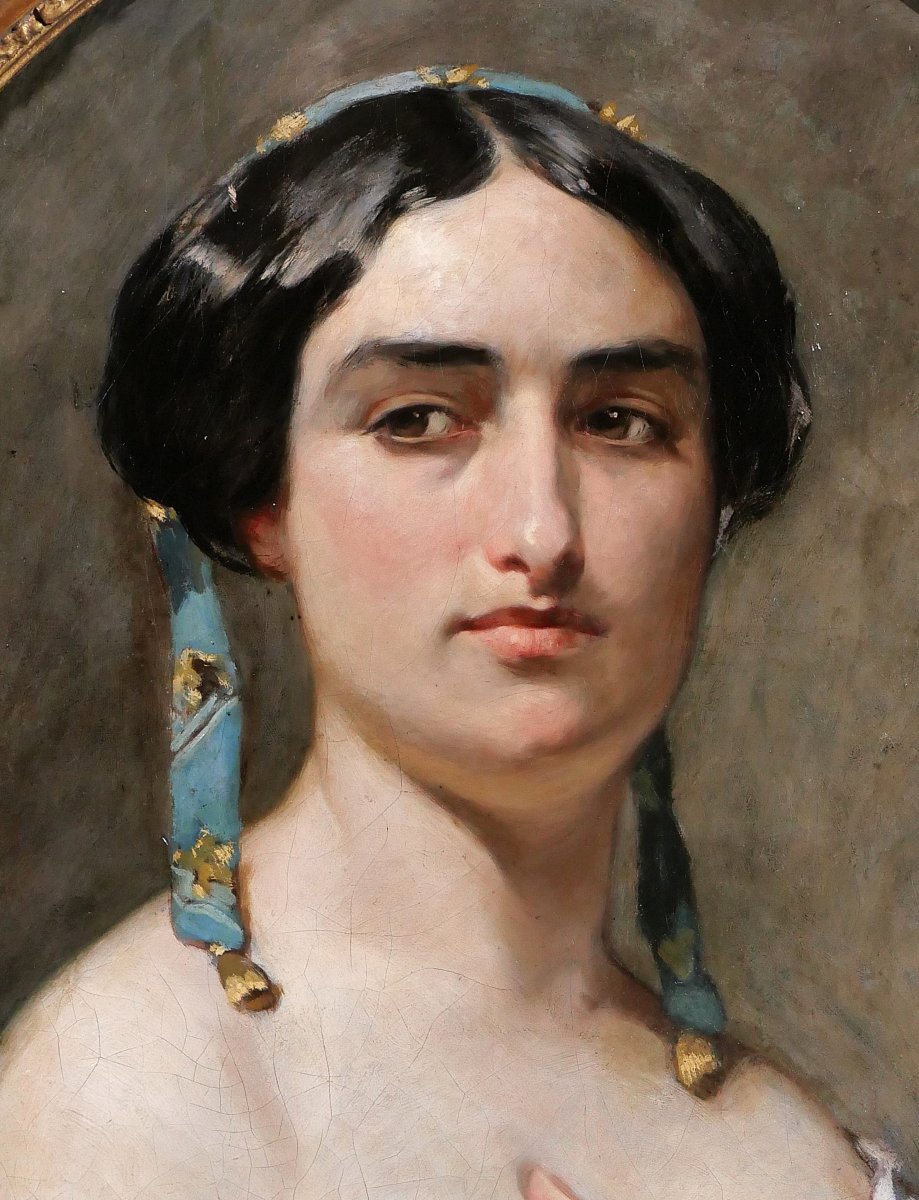 Victor Chavet 1822–1906 Portrait Of A Provençal Woman, Painting, Provence, Arles, Traditional Costume, 1853﻿-photo-1